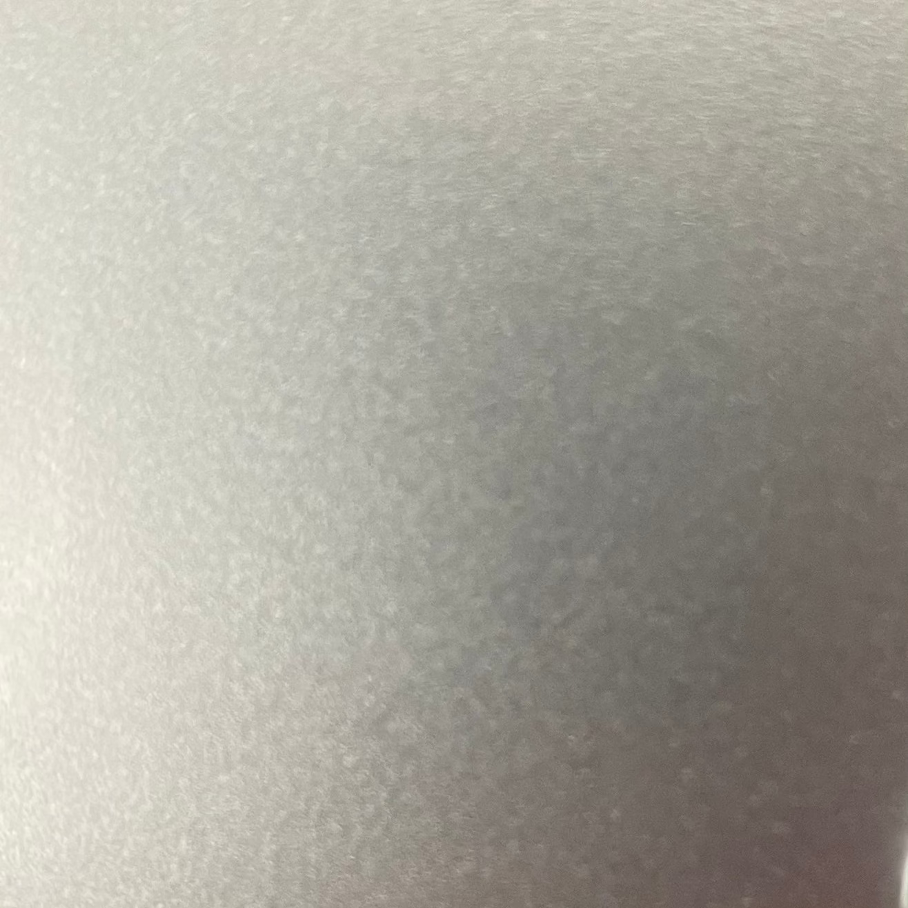A close-up of a light gray textured surface, likely a material or color swatch.