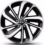 Kia car wheel rim on a white background